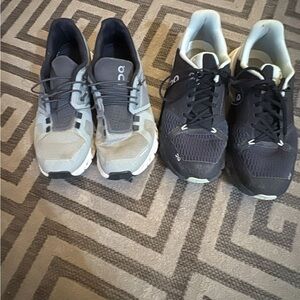 On Running Athletic Shoes - Gray and Black